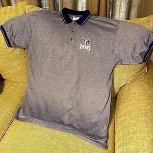 Men’s Tennessee Titans football blue polo shirt size 2XL Dynasty brand